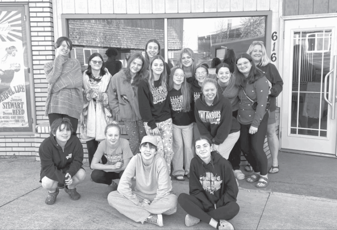 Two Harbors Agates Swim & Dive team enjoy a much earned Two Harbors Agates Swim & Dive team enjoy a much earned movie break at Harbor Theater.